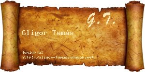 Gligor Tamás névjegykártya